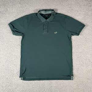 Crocodile Polo Shirt Men's Size Large Slim Fit Green Short Sleeve